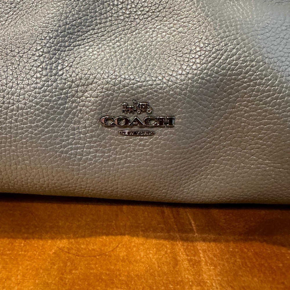 Barely used suede & leather Coach purse - Picture 2 of 12